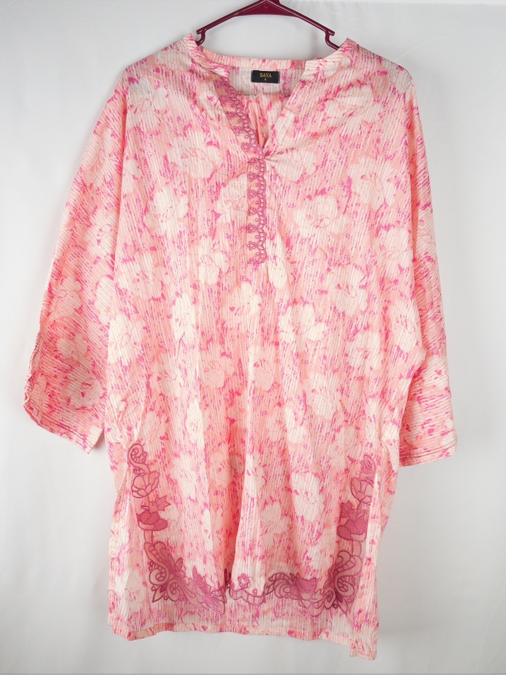 SAYA Pink Floral Tunic Top